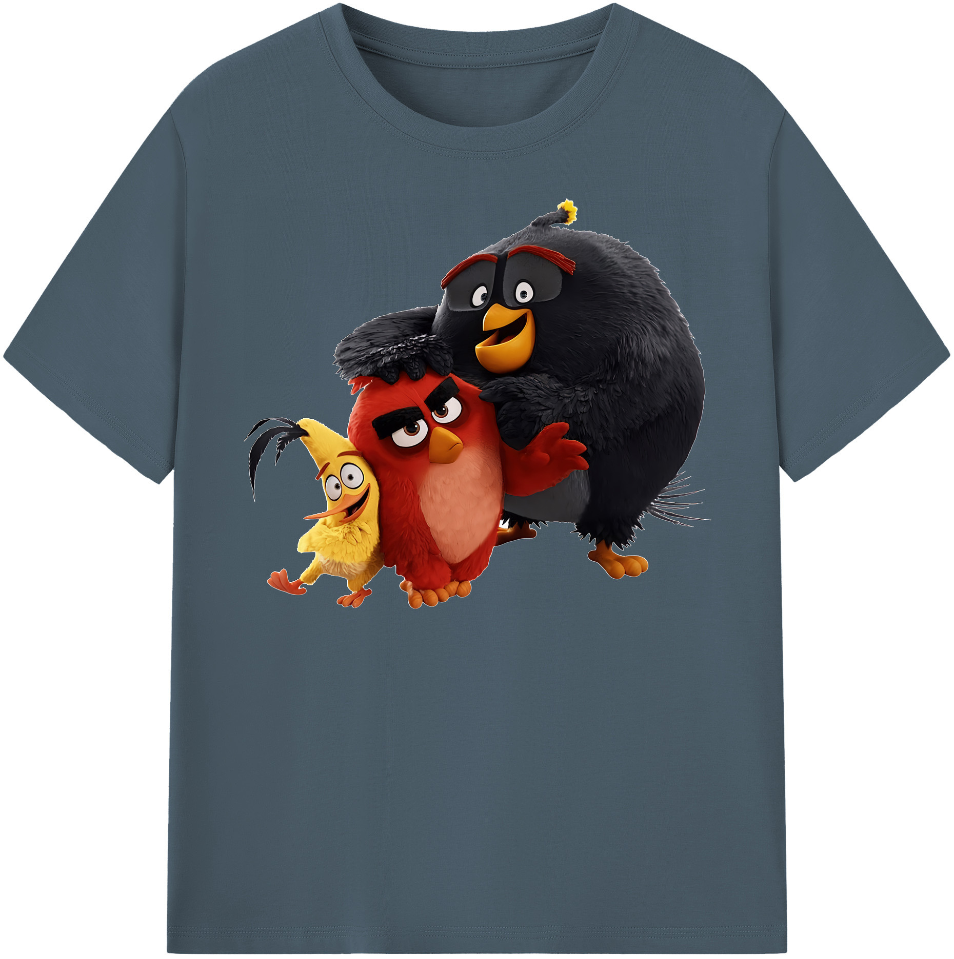 （画像用） Angry Birds アングリーバード 綿100％半袖Tシャツ（フロントプリント）